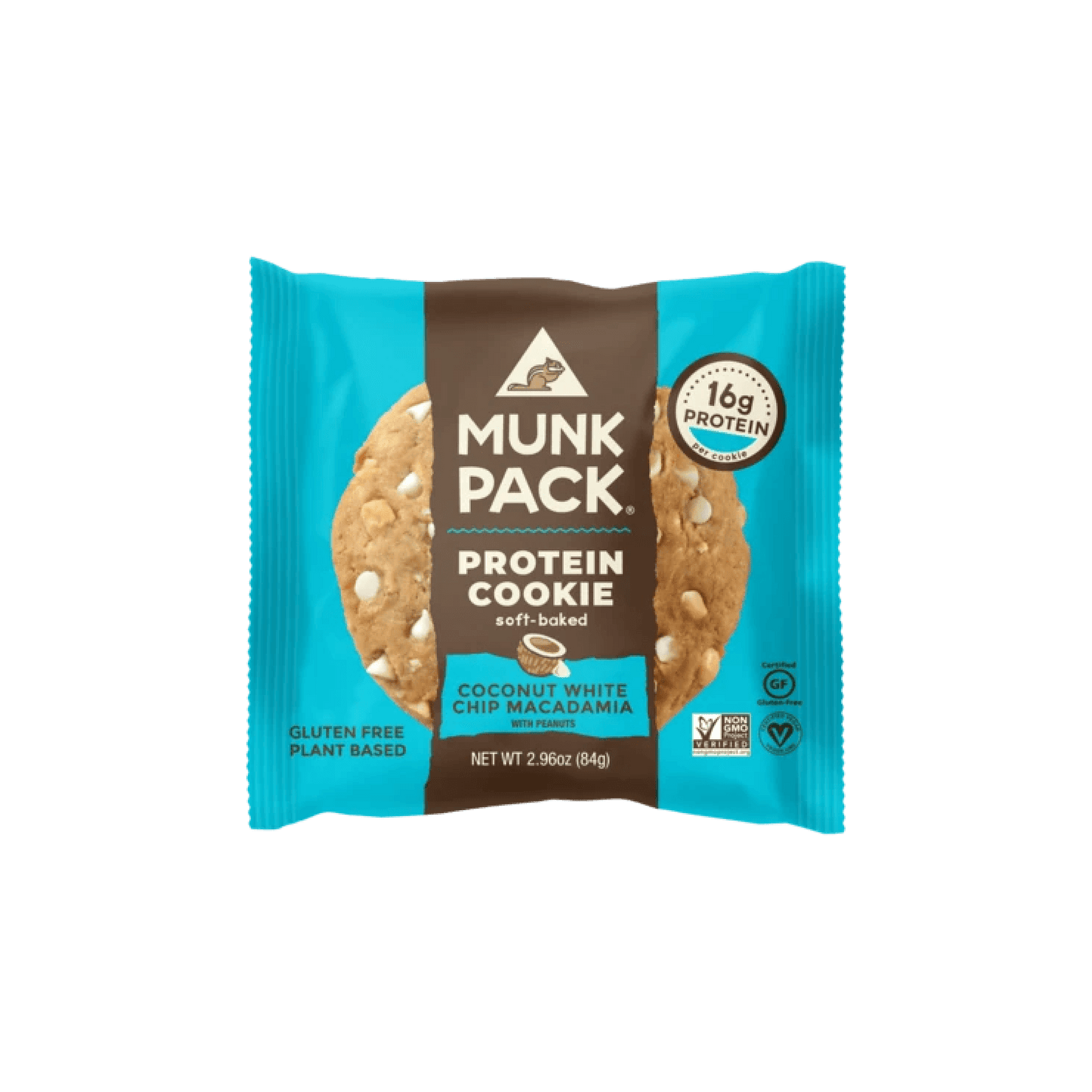 Munk Pack Coconut White Chip Macadamia Protein Cookie, 12-Pack